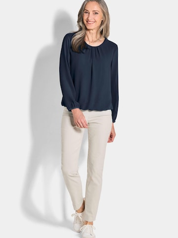 Goldner Bluse in Blau