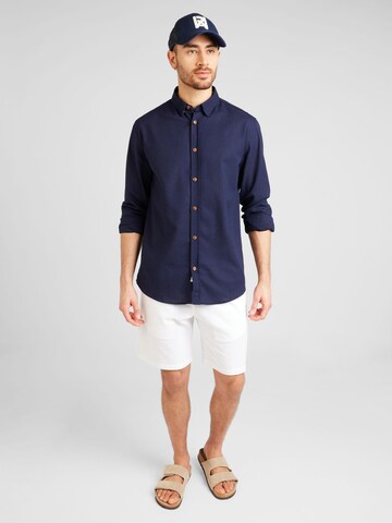 anerkjendt - Regular Fit Camisa 'AKLEIF' em azul