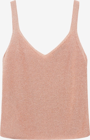 MANGO Knitted Top 'KLING' in Pink: front