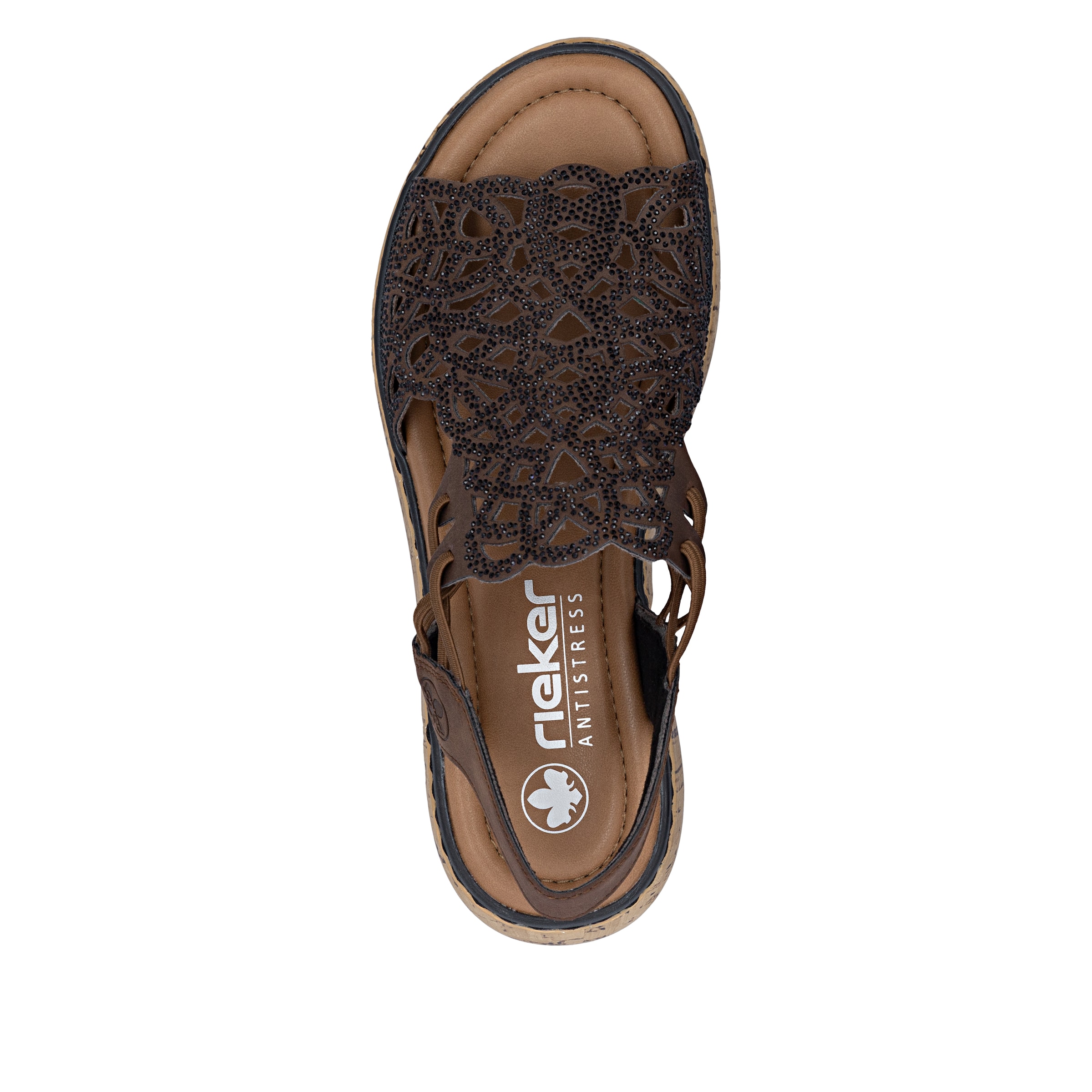 Rieker Strap sandal 'V1765' in Brown