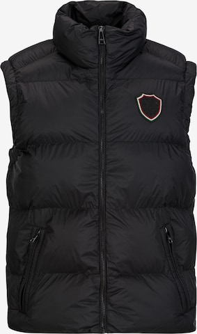 19V69 ITALIA Weste 'Joel' in Schwarz: Vorderseite