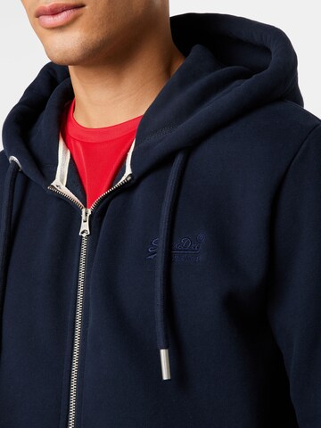 Superdry Sweat jacket in Blue