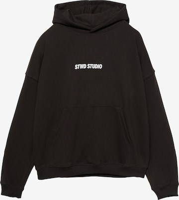 Sweat-shirt 'STWD STUDIO' Pull&Bear en noir : devant