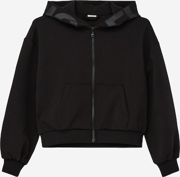 s.Oliver Zip-Up Hoodie in Black: front