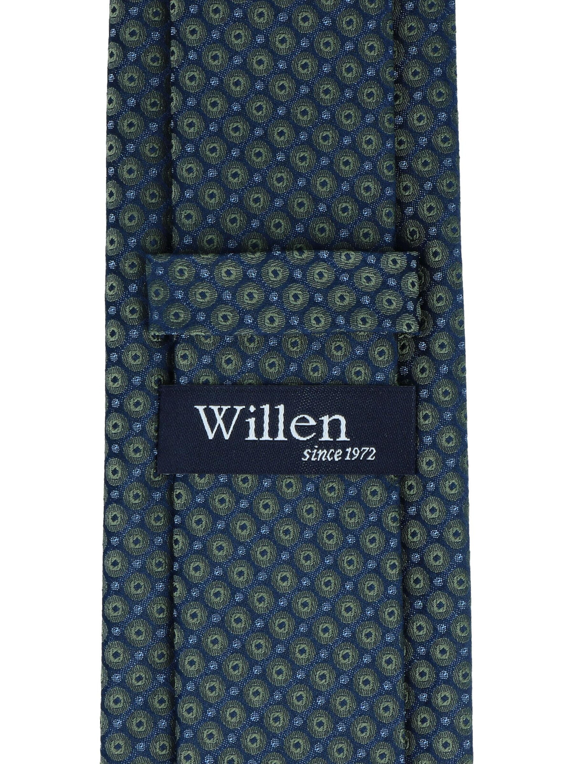 WILLEN Krawatte 'Kleinmuster Marine'‌‌‌‌‌‌‌‌‌ in Grün