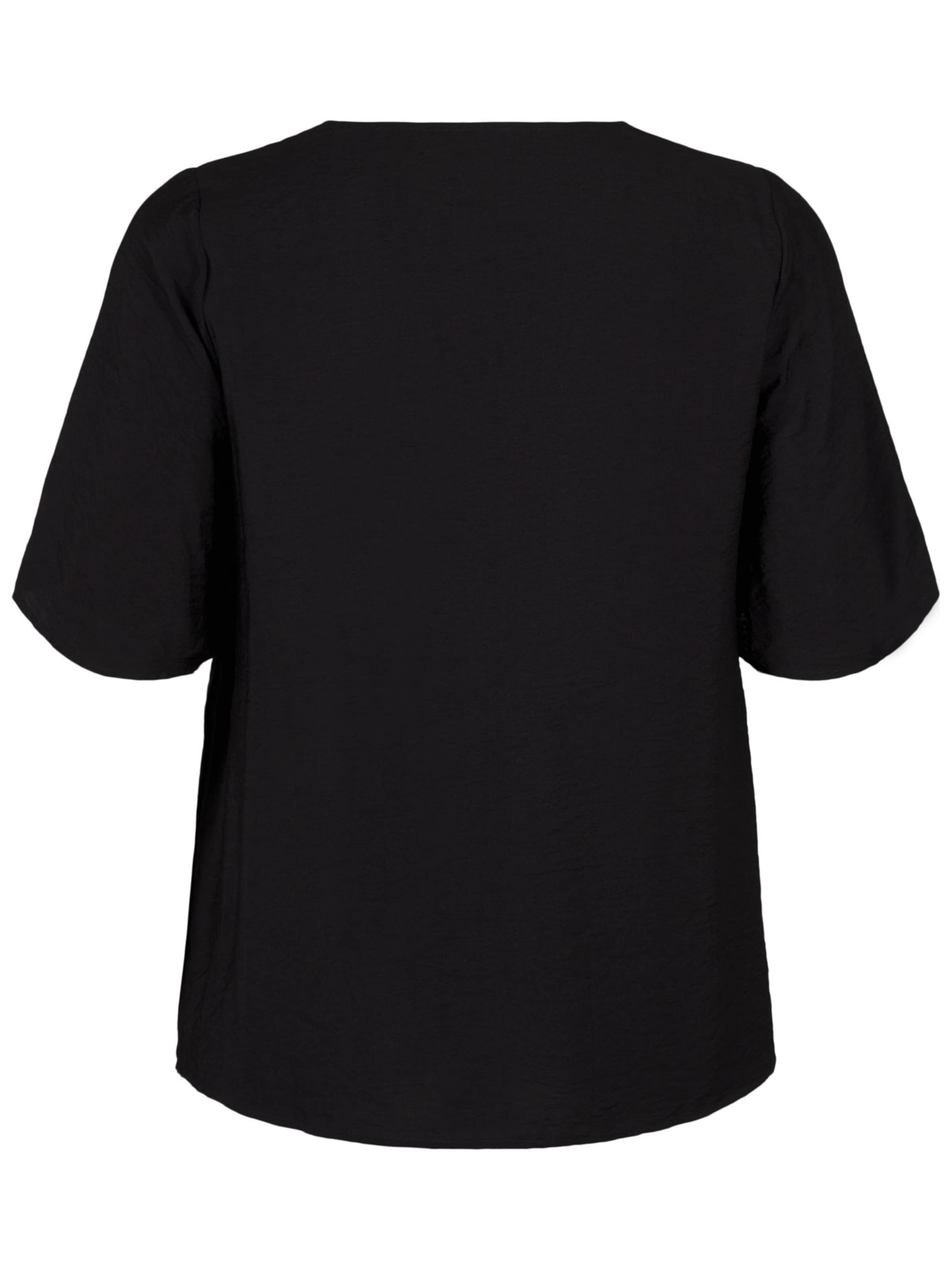 Zizzi Bluse 'CAILVY' in Schwarz