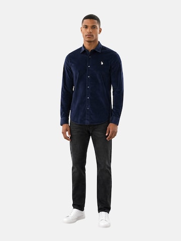 U.S. POLO ASSN. Regular Fit Hemd in Blau