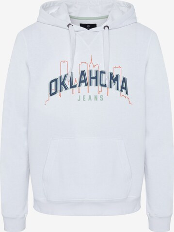 Oklahoma Jeans Sweatshirt in White: front