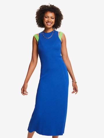 ESPRIT Knitted dress in Blue: front