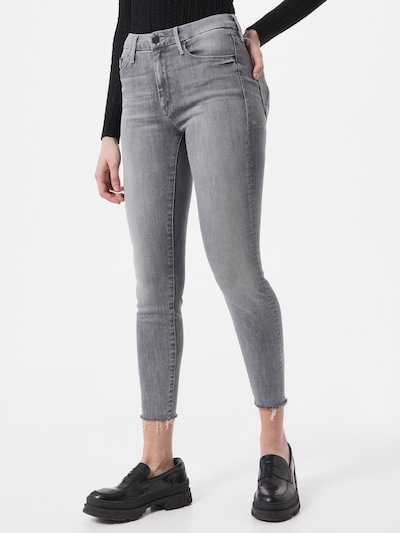 MOTHER Jeans 'The Looker Ankle Fray' in grey denim, Modelansicht