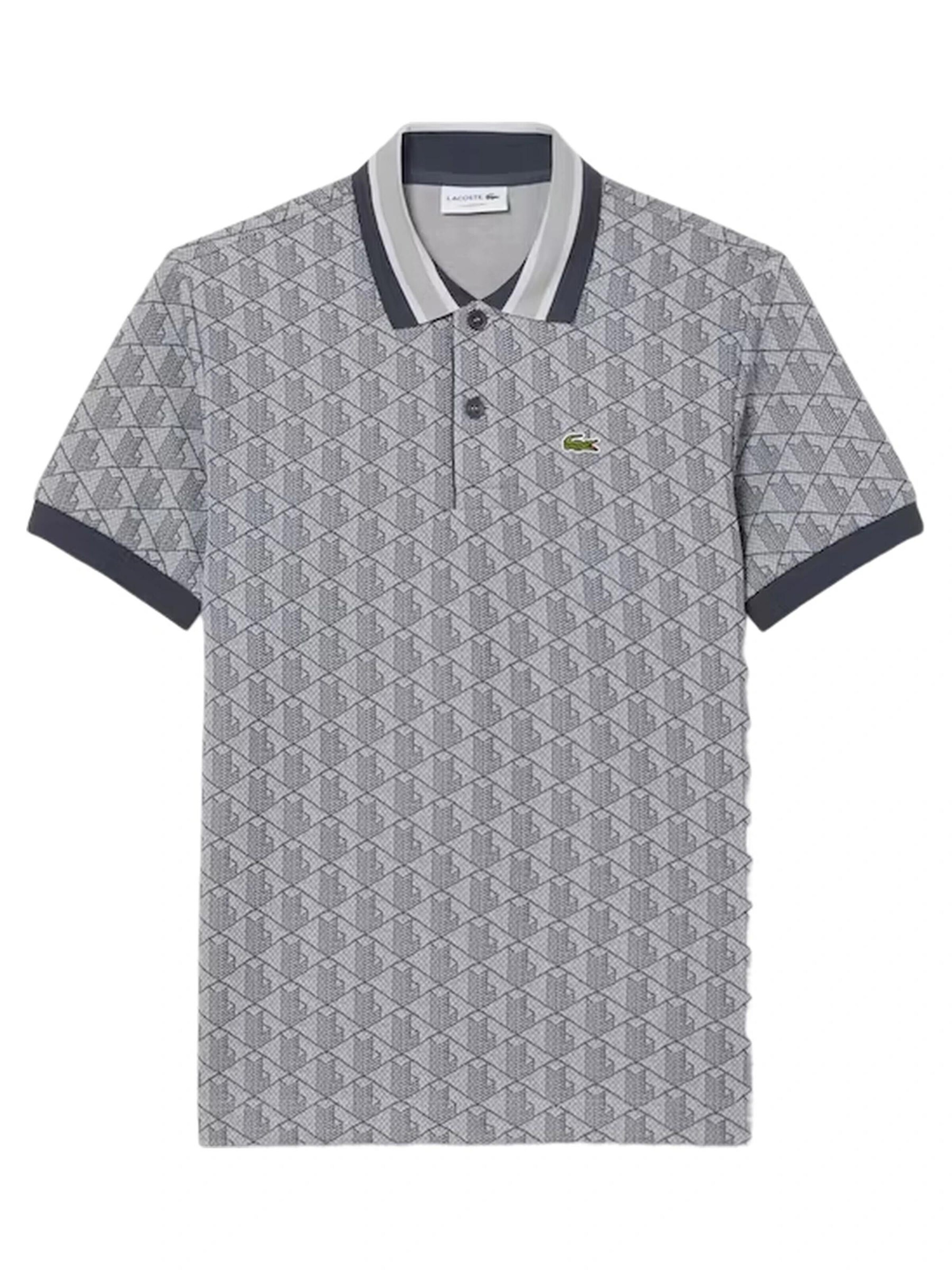 LACOSTE - Camiseta 'Polo lacoste gris jaquard monogran polo shirt' en gris