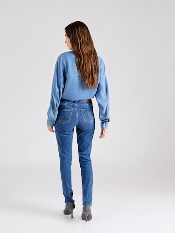 MORE & MORE Slimfit Jeans i blå