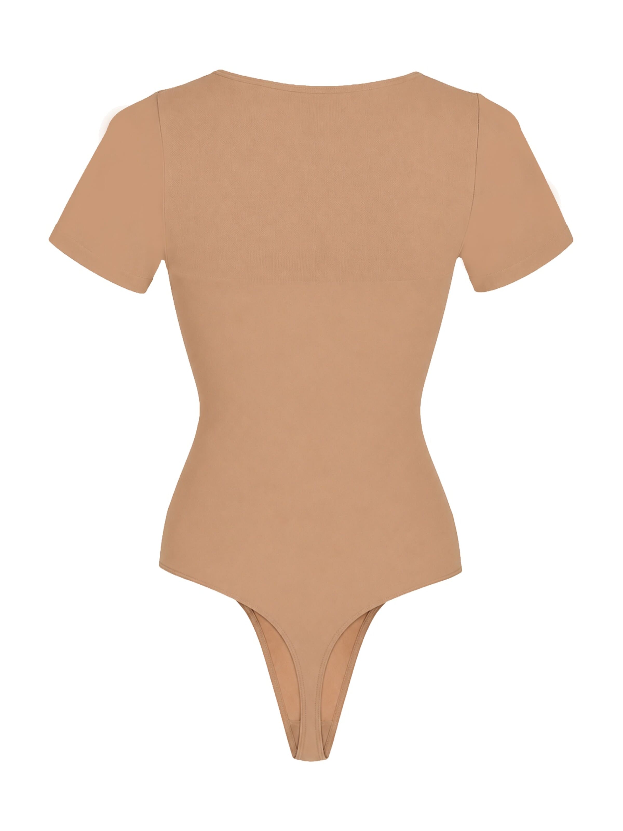 Body modellante 'Tshirt Sculpting Bodysuit with String' di cfab in beige