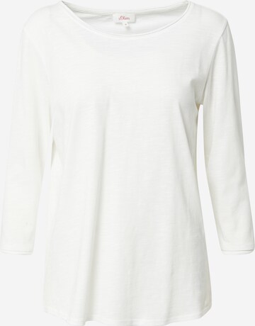 T-shirt s.Oliver en blanc : devant