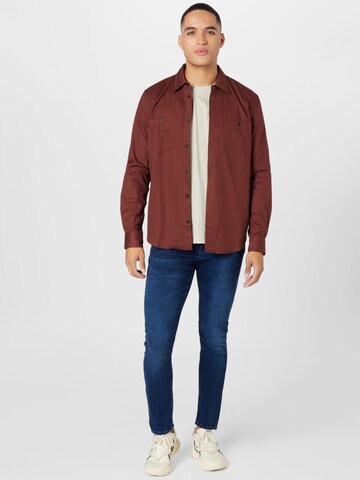 Coupe regular Chemise 'PRAN' MELAWEAR en marron