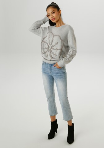 Aniston SELECTED Sweater in Grey