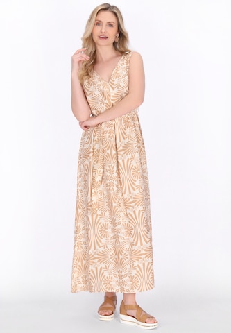 Robe Usha en beige : devant