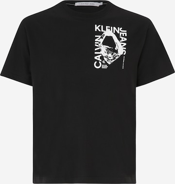 T-Shirt Calvin Klein Jeans Plus en noir : devant