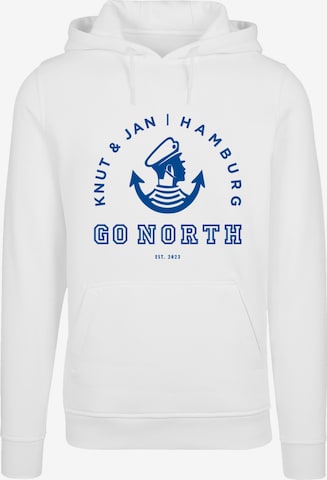 F4NT4STIC Sweatshirt 'Go North Logo' in Weiß: Vorderseite