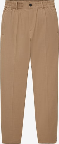 TOM TAILOR DENIM Regular Pleated Pants in Brown: front