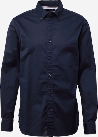 TOMMY HILFIGER Regular fit Overhemd in Blauw: voorkant