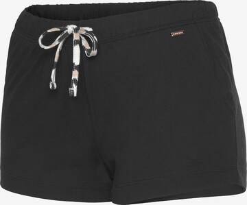 LASCANA Pyjamashorts in Schwarz