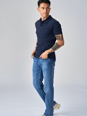 Coupe regular Chemise ' Muscle Polo ' TEESHOPPEN en bleu
