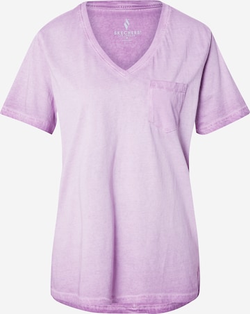 purpurinė SKECHERS Sportiniai marškinėliai: priekis