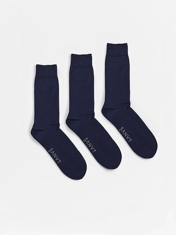 SANVT Socks 'The Crew Socks (3 Pack)' in Blue: front
