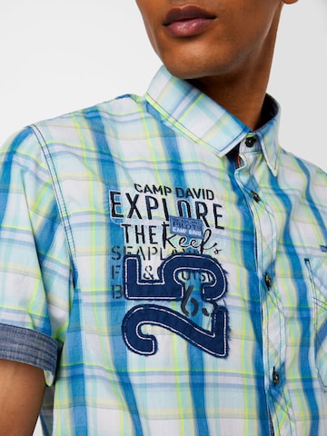 CAMP DAVID - Ajuste regular Camisa 'Fly and Cruise' en azul