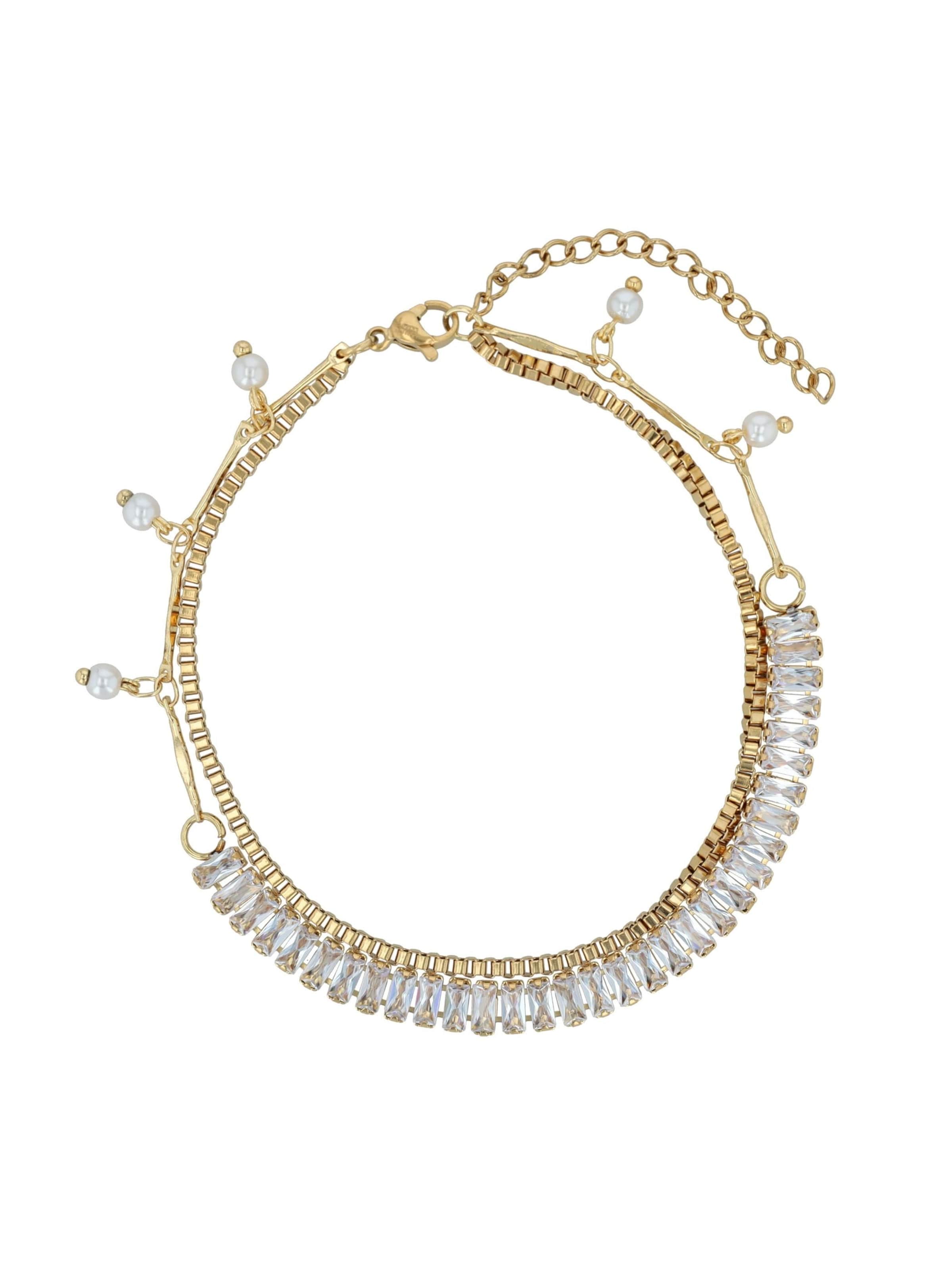 Akzent Fußschmuck 'Xaina, langlebig'‌‌‌‌‌‌ in Gold: Vorderseite