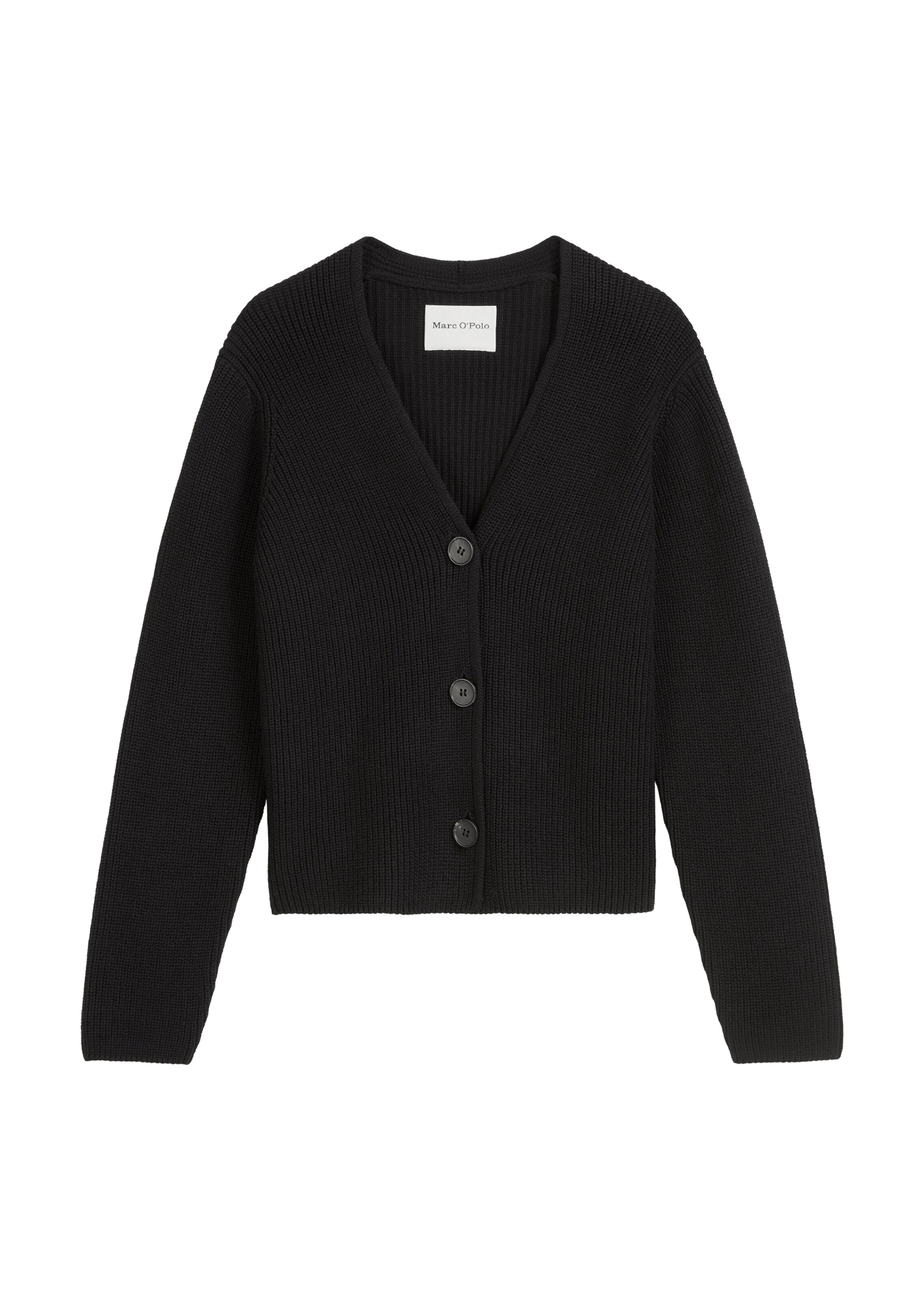 Marc O'Polo Gebreid vest in Zwart: voorkant