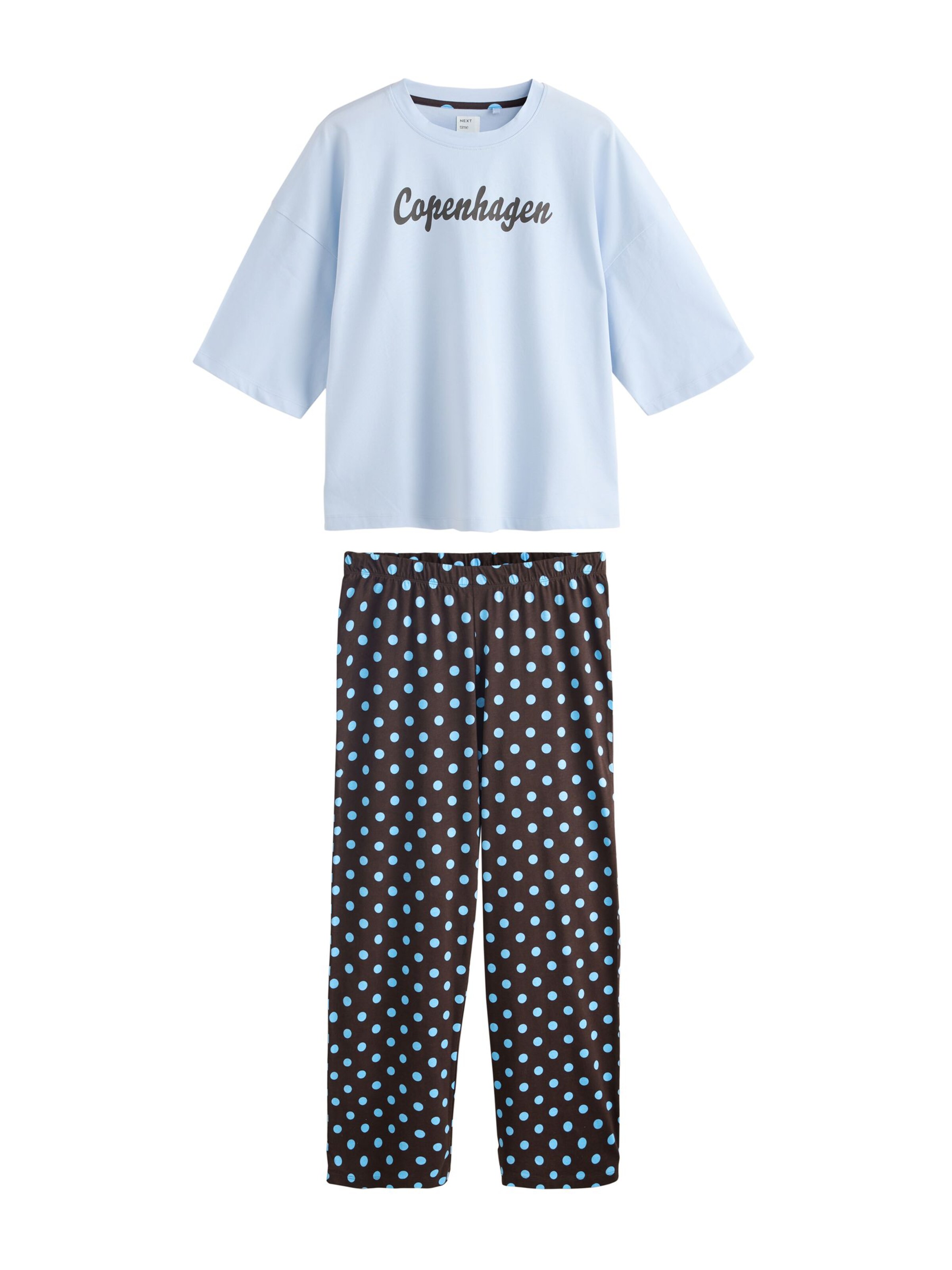 Next Pyžamo – modrá: přední strana