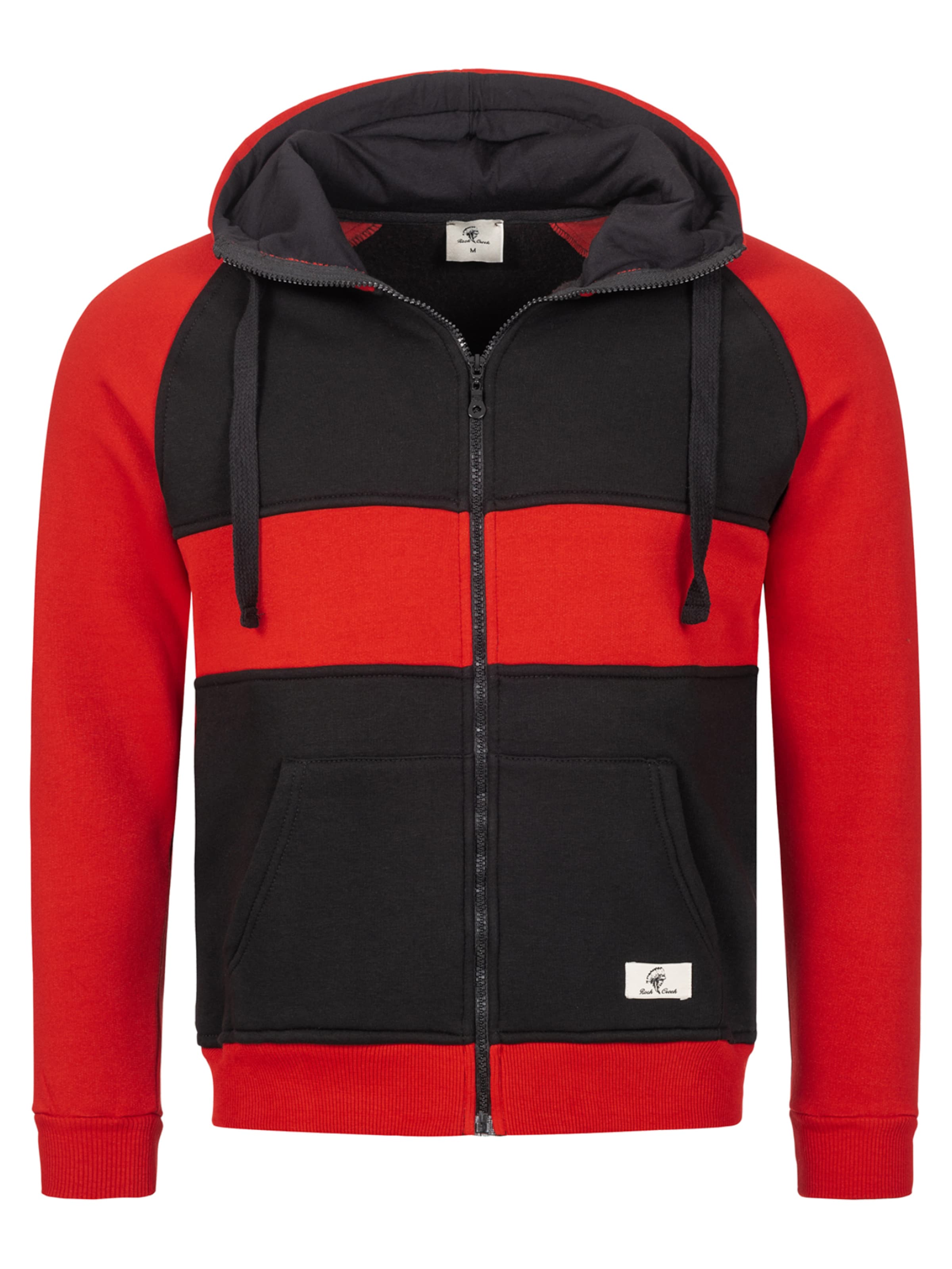 Rock Creek Sweatjacke in Rot: Vorderseite
