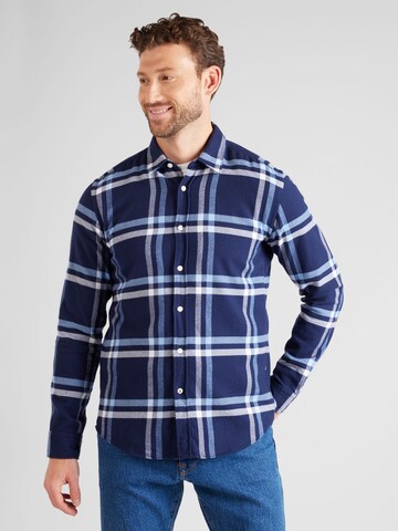 BOSS Regular fit Overhemd 'ROAN' in Blauw: voorkant