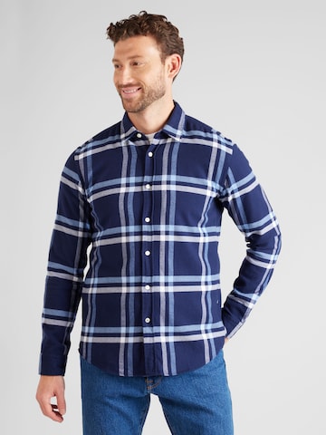 BOSS Black Regular fit Overhemd 'ROAN' in Blauw: voorkant