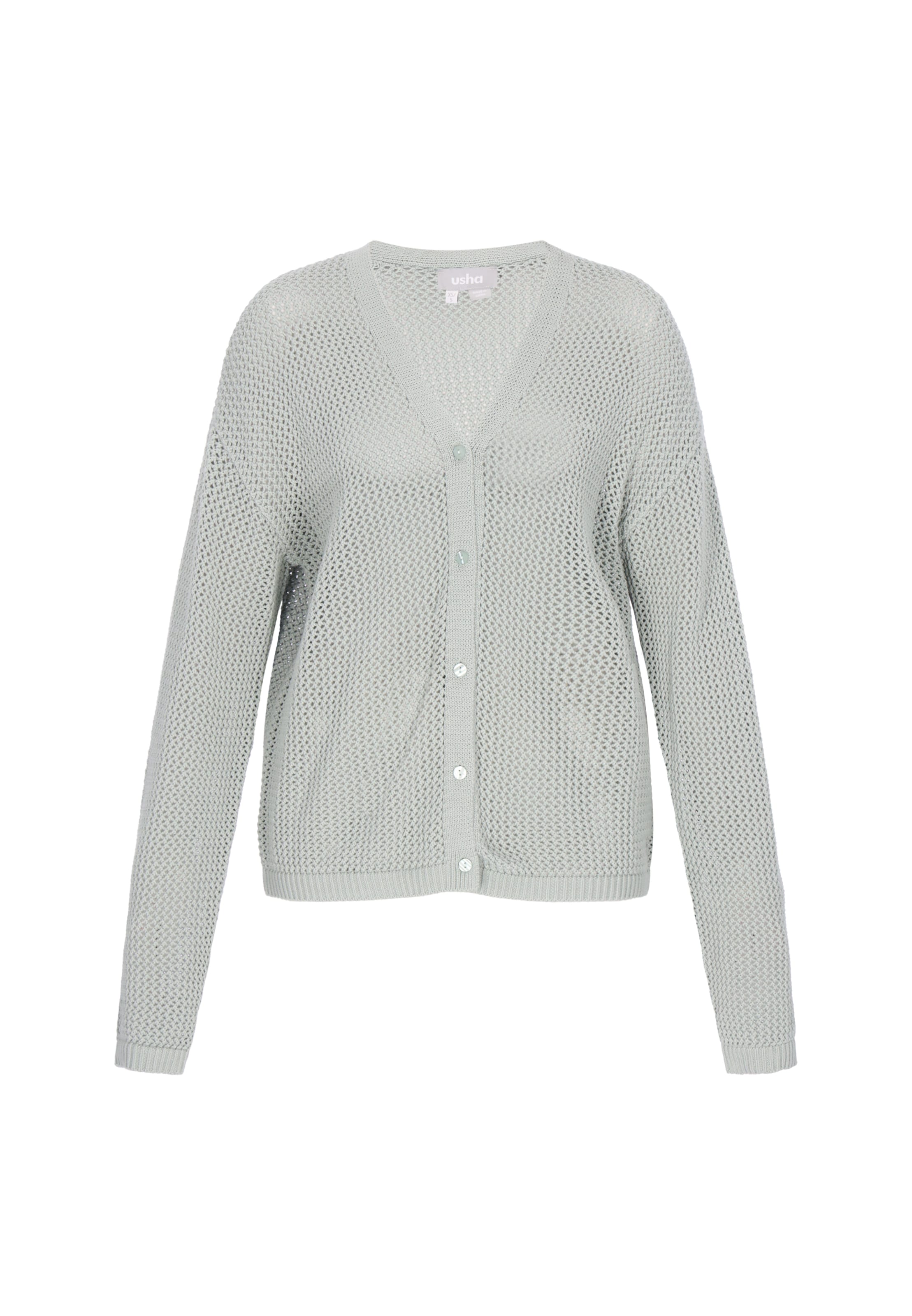 Usha - Cárdigan en verde: frente
