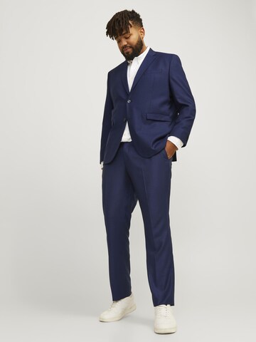 Coupe slim Pantalon à plis 'JPRSolaris' Jack & Jones Plus en bleu