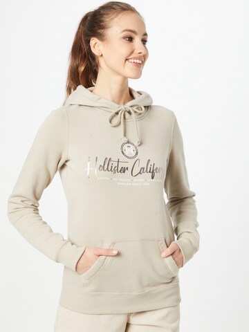 HOLLISTER Sweatshirt in Beige: front