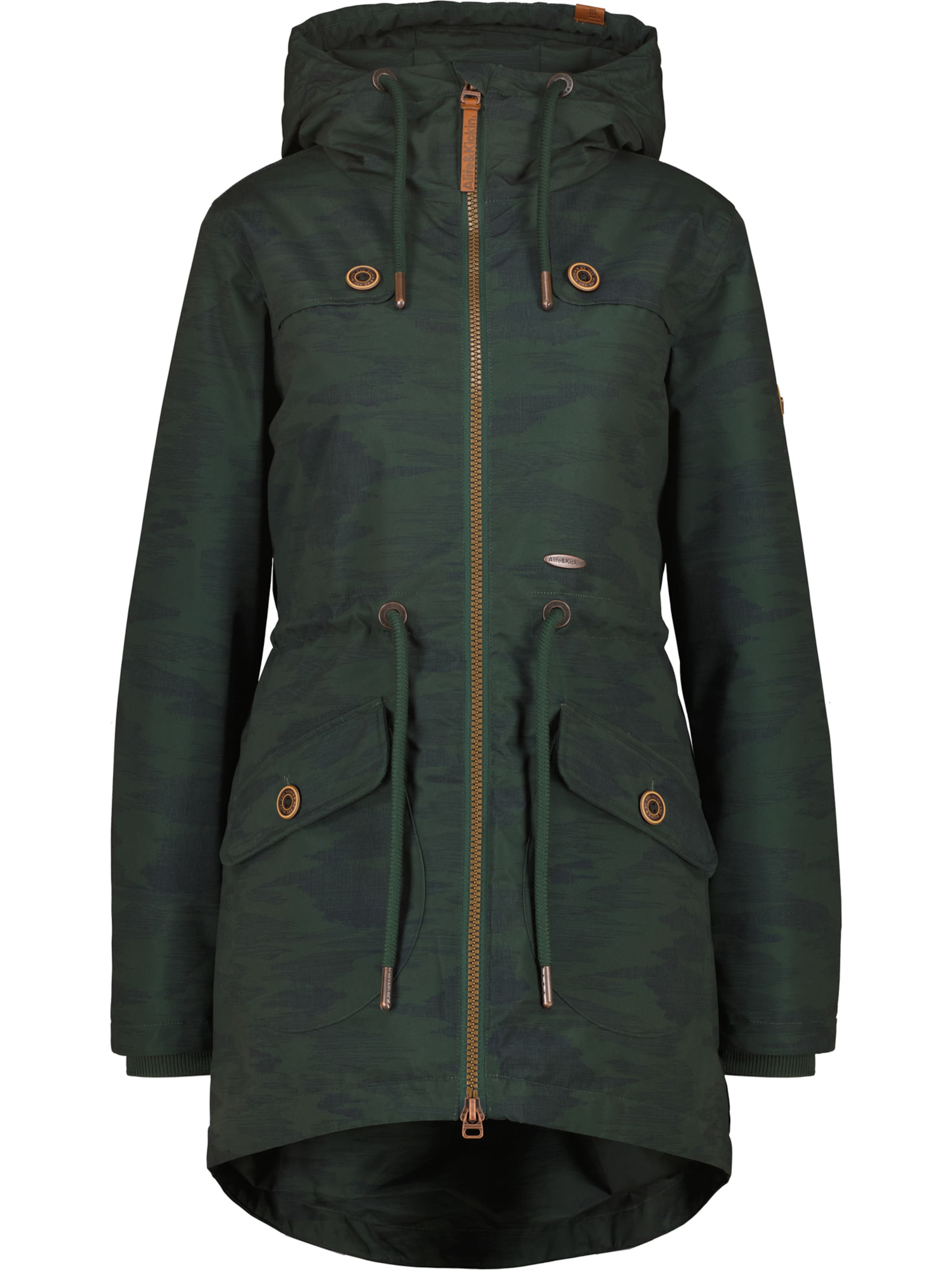 alife & kickin Winter Parka 'Charlotte' in Green: front