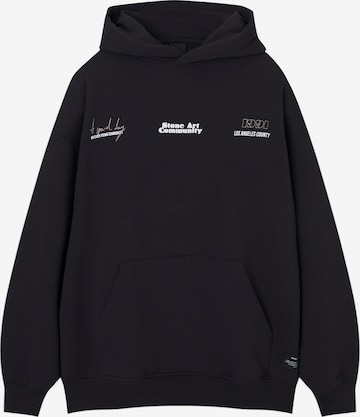 Pull&Bear Sweatshirt in Schwarz: predná strana