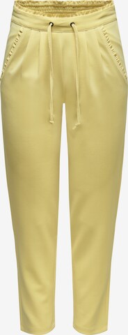 JDY Pleat-Front Pants 'Catia' in Yellow: front