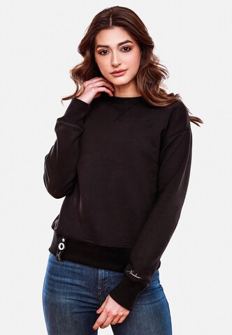 NAVAHOO Sweatshirt in Zwart: voorkant