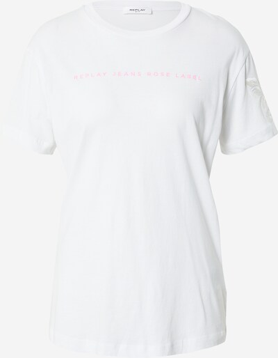 REPLAY T-Shirt in pink / weiß, Produktansicht