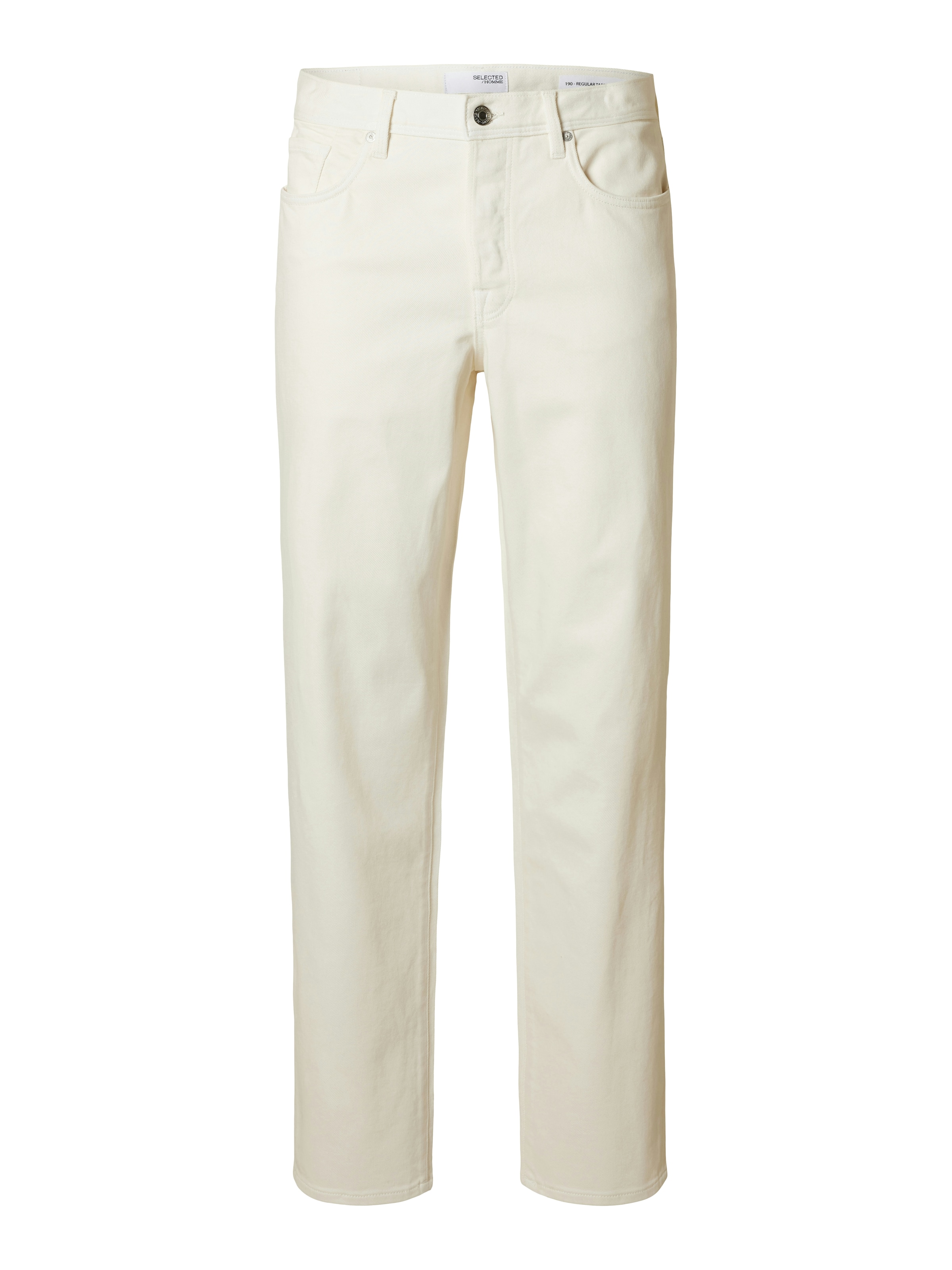 SELECTED Regular Дънки в бяло: отпред