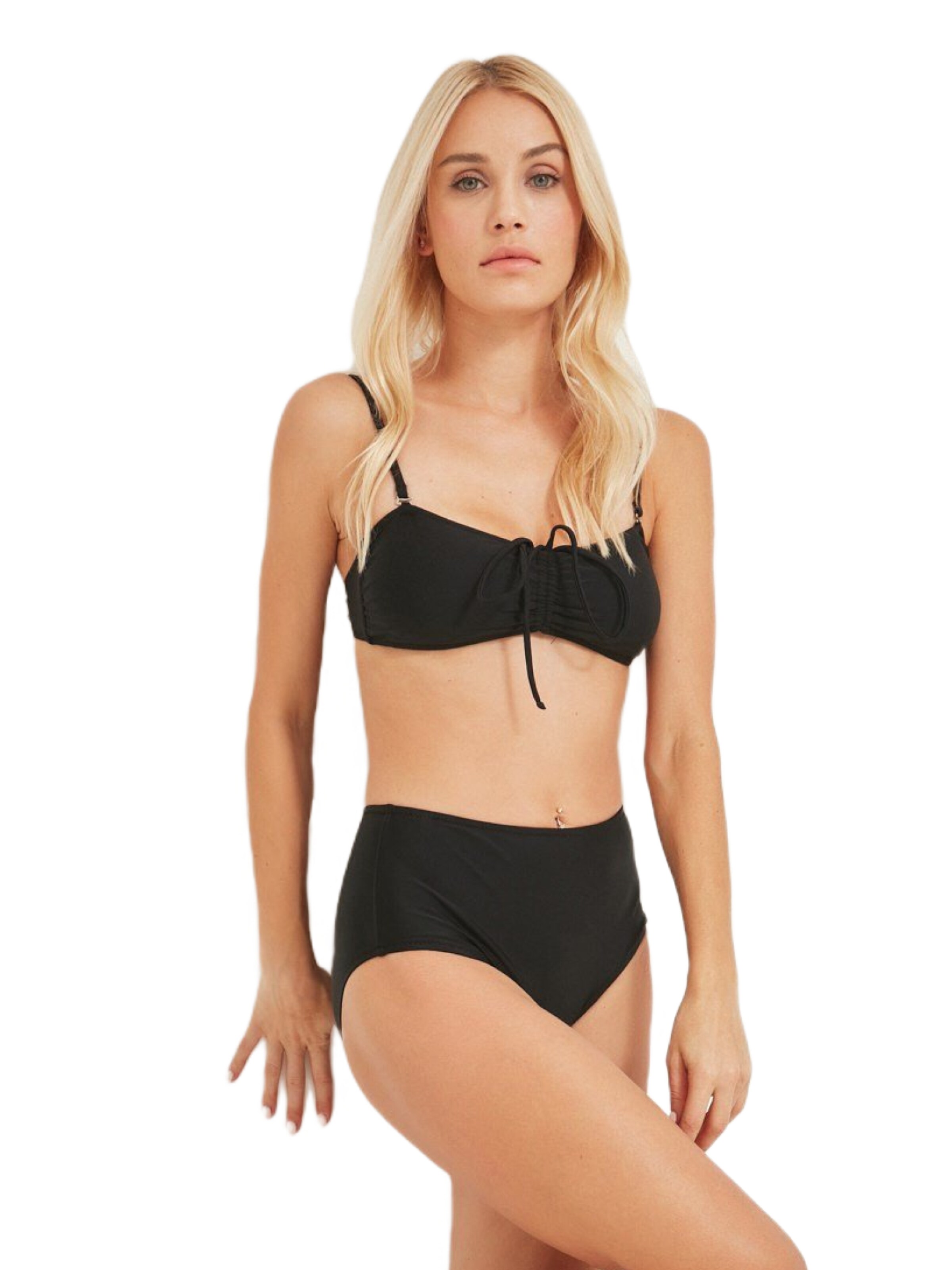 C&City Bustier Bikini in Zwart: voorkant