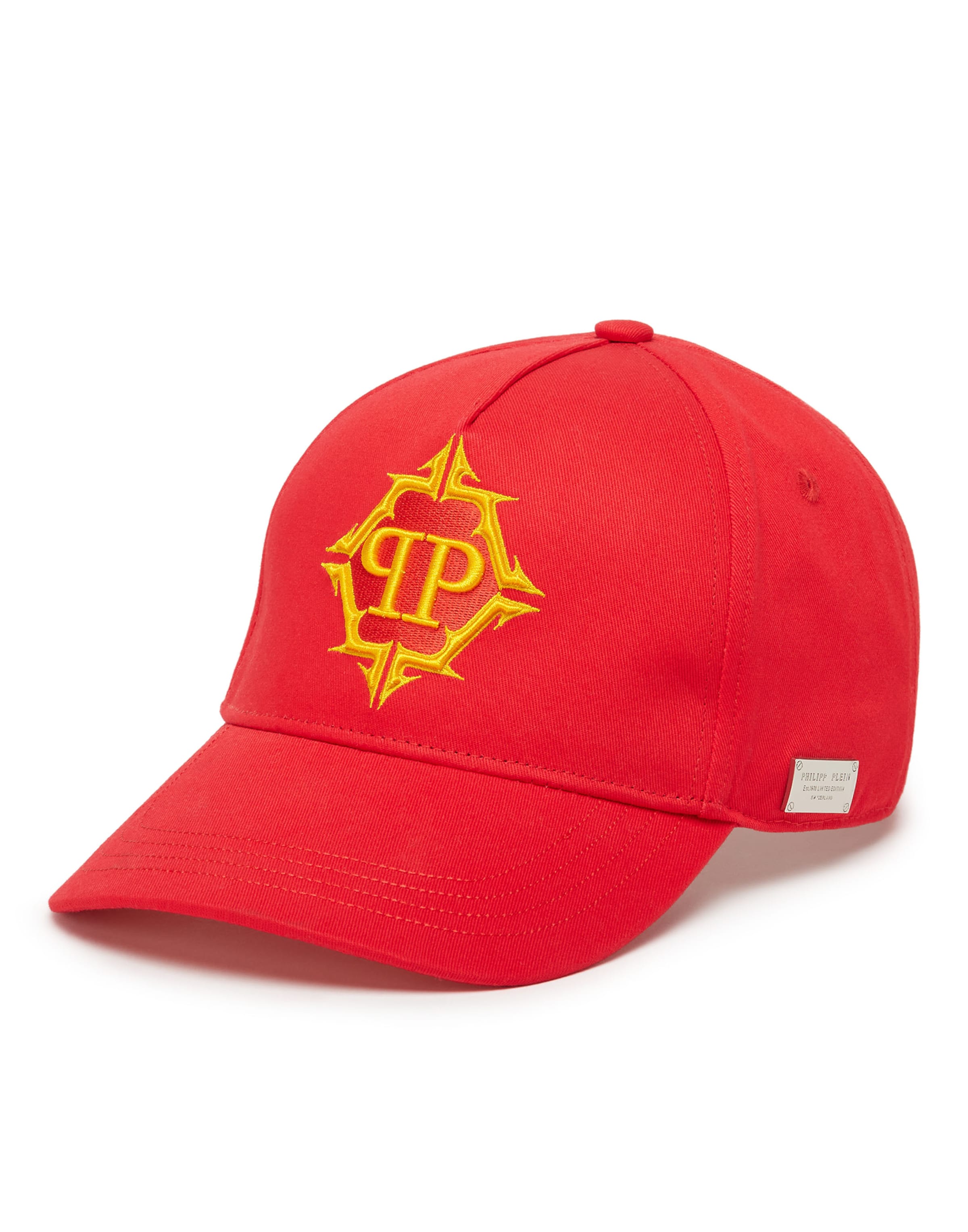 Philipp Plein - Gorra 'Hexagon' en rojo: frente