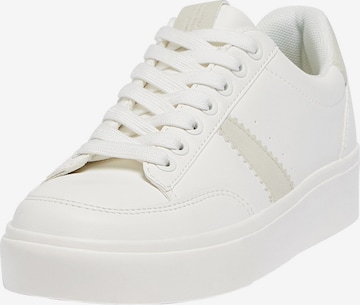 Pull&Bear Platform trainers in White: front