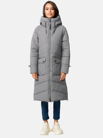 Manteau d’hiver MARIKOO en gris : devant