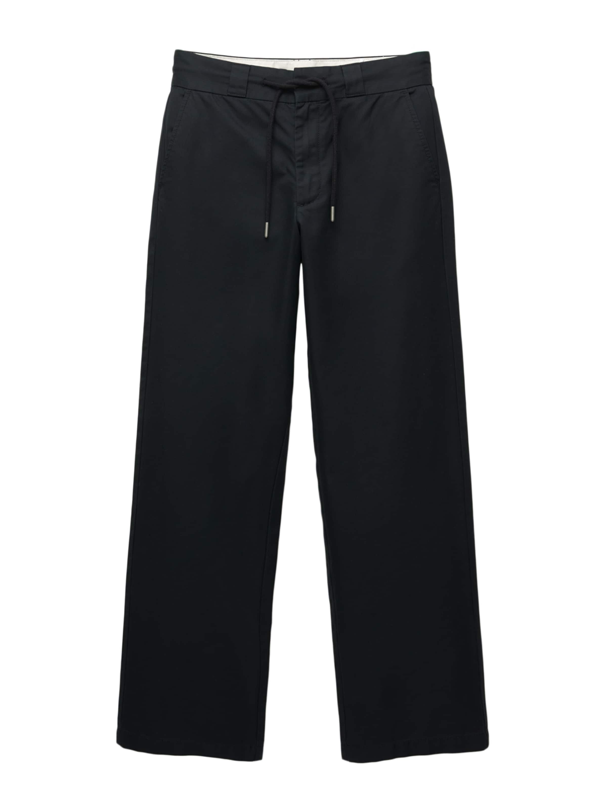 Pull&Bear Loosefit Chinobyxa i svart: framsida